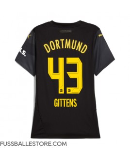 Günstige Borussia Dortmund Jamie Bynoe-Gittens #43 Auswärtstrikot Damen 2024-25 Kurzarm
